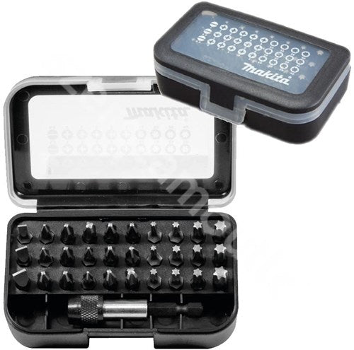 Makita accessoires 31-delige bitset in plastic box met riemclip - d-30667