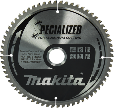 Accesorios Makita hoja de sierra transversal de aluminio | especializado 216x30x2.2 64t -5g - b-33299 - b-33299