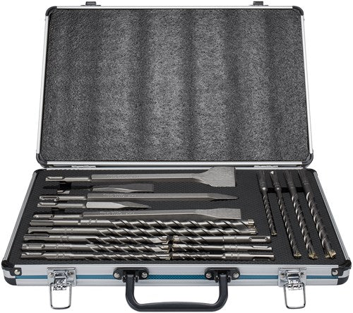 Accessori Makita b-64680 | set di scalpelli per trapano pb4s sds+ | SDS-plus da 17 pezzi | in custodia di alluminio - b-64680