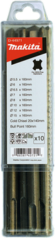 Accessori Makita set scalpelli trapano 10 pezzi - d-44971 d-44971
