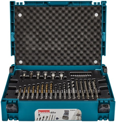 Makita accessories drill and screwdriver bit set | sds-plus | in mbox | 65 pieces - b-69478