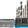 Makita accessori set trapano pietra legno metallo 9 pezzi - d-71962
