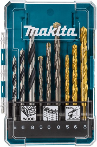 Makita accessories drill set stone wood metal 9-piece - d-71962