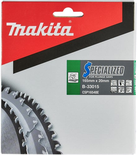 Accesorios makita hoja de sierra circular madera 165x20x2.2 48t 8g - b-33015