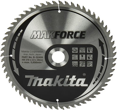 Accessori Makita lama sega circolare legno 270x30x2,8 60t 15g - b-32409