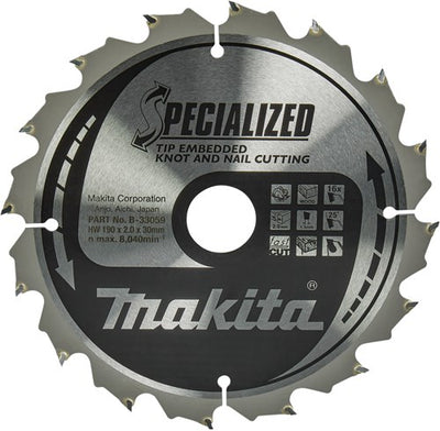 Accessori Makita lama per sega circolare | legno | tipo 190x30x2.016t 23g - b-33059