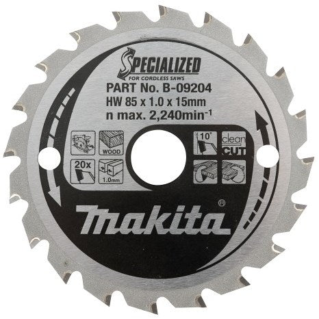 Accessori Makita lama per sega circolare con. 136x20x1,5 30t 0g per acciaio dolce - b-10615