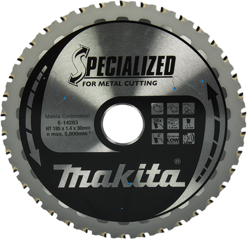 Makita accessoires cirkelzaagblad staal | specialized 185x30x1,4 38t 0g - e-14283 e-14283