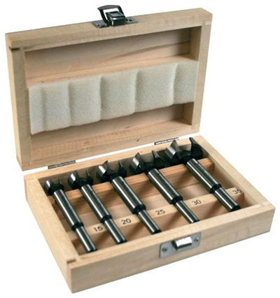 Accessori Makita d-47363 Set di punte per fori per cerniere da 5 pezzi in cassetta di legno - 15-35 mm - d-47363