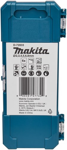 Accessori Makita d-72833 | set di punte per metallo | Latta HSS 6 pezzi - d-72833