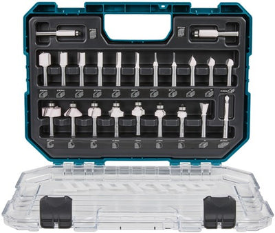 Accesorios Makita d-74778 | juego de fresado | 8 mm | 22 piezas | en estuche de plástico - d-74778