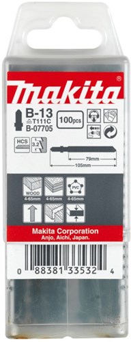 Makita accessories jigsaw blade b13 - t111c | 100 pieces - b-07705