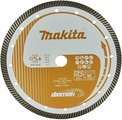 Makita accessories diamond disc | 230 x 22.23 x 2.6mm - d-80195