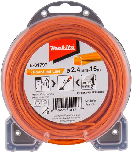 Accesorios Makita e-01797 | línea de corte | 2,4x15m | naranja - e-01797