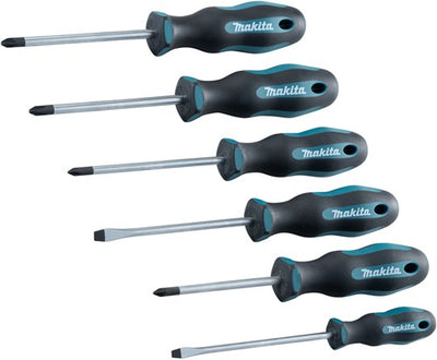 Set cacciaviti Makita 6 pezzi (sl4 sl5.5 ph1 ph2 pz1 pz2)