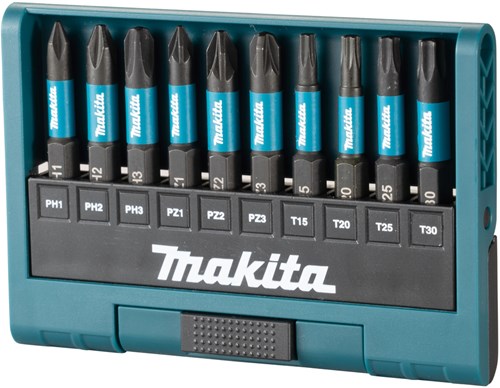 Accesorios Imp Makita juego de puntas de destornillador de impacto e-12011 | 10 piezas | x acto negro - e-12011