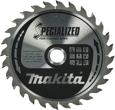 Accessori Makita lama per sega ad immersione | legno | 165x20x2,2 28t 23g - b-33009