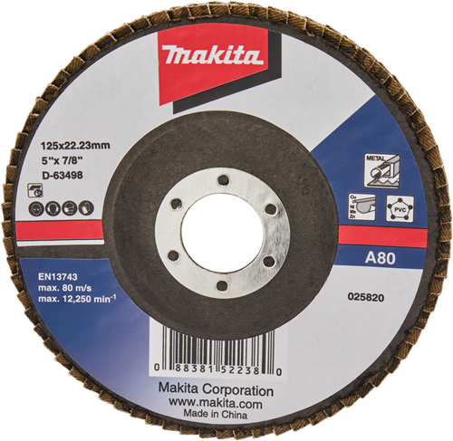 Makita accessoires lamellenschuurschijf 125mm a80 - d-63498 - d-63498