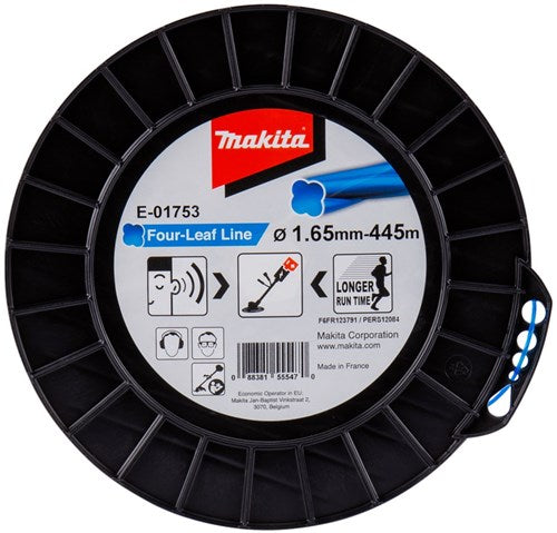 Makita accessoires makita maaidraad vierbladig blauw 445 m ø 1,65 mm - e-01753