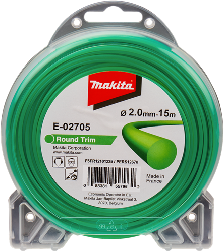 Makita accessoires makita maaidraad rond 2 mm x 15 m voor accu bosmaaier - e-02705