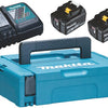 Makita 197624-2 | lxt power source kit 18v in mbox (2x 5.0ah bl1850b accu + dc18rc snellader) - 197624-2