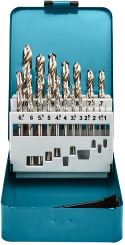 Makita accessoires metaalborenset | 19-delig | hss-g - d-54025 - d-54025