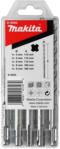 Accessori Makita p2s sds-plus 5 6 8x110 6 8x160 - b-49052