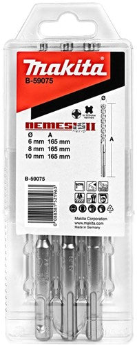 Accessori Makita p4s: set punte 3 pezzi sds-plus - b-59075 - b-59075