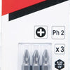 Accessori Makita punta a vite ph2x25mm 3 pezzi - b-23466