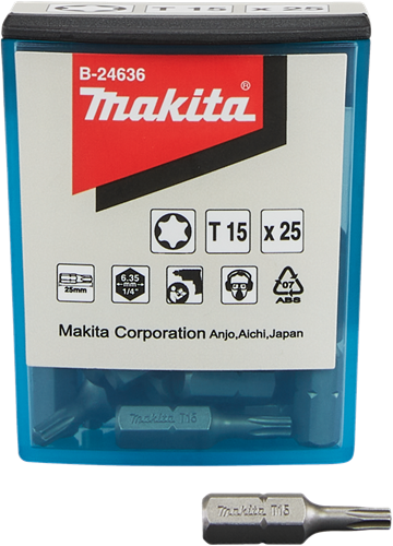 Accessori Makita punta a vite t15x25mm - b-24636 - b-24636