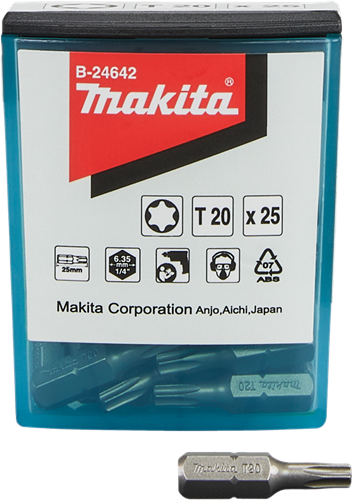 Makita accessoires schroefbit t20x25mm - b-24642 - b-24642