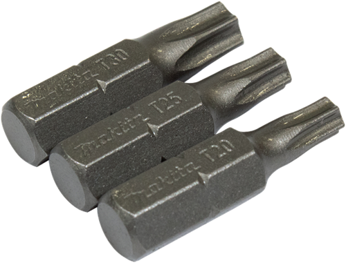 Makita accessories screwdriver bit set torx 3-piece - b-24533 - b-24533