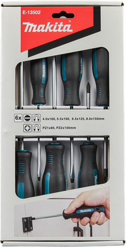 Set cacciaviti accessori Makita 6 pezzi pz sl - e-13502 e-13502