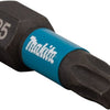 Makita accessoires slagschroefbit impact black, t25x25mm 2 stuks - b-63688