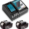 Makita accessoires starterset - 2x accu bl1850b 18v 5,0ah + dc18rc acculader 197570-9