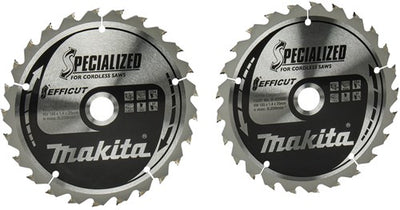 Accesorios Makita paquete doble hoja de sierra circular para madera | efficut 165x20x1.4 25t 23g - b-62985-2