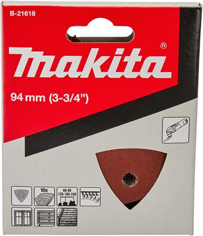 Makita accessoires schuurvel k60 k80 k120 k180 k240 red velcro - b-21618