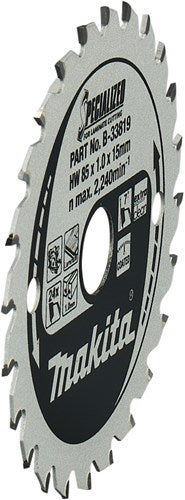 Makita accessories circular saw blade laminate | specialized 85x15x1.0 24t 7g - b-33819 b-33819