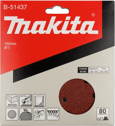 Accesorios makita disco de lijado k80 150mm - b-51437