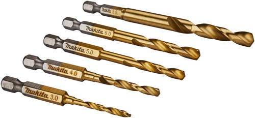 Accesorios makita juego de brocas para metal hss-tin 5 piezas - b-57308
