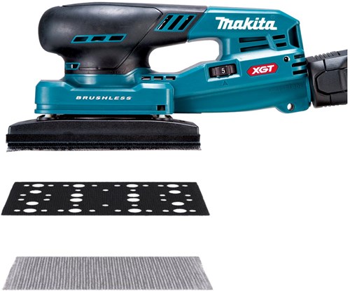 Levigatrice orbitale palmare Makita a batteria 80x133mm xgt 40v max nuda