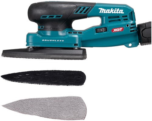 Levigatrice a delta palmare Makita a batteria 100x150mm xgt 40v max nuda