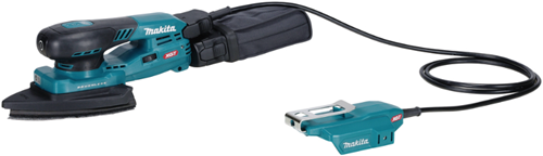 Levigatrice a delta palmare Makita a batteria 100x150mm xgt 40v max nuda