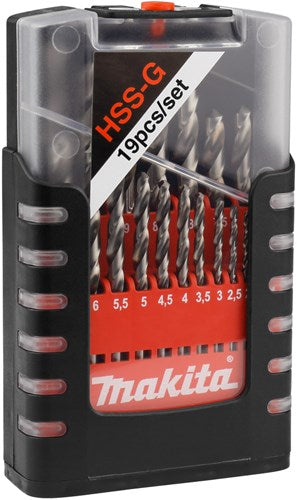 Makita accessories drill set hss-g 19pcs - d-29941