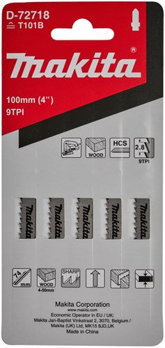 Accesorios makita hoja de sierra de calar madera plástico 74mm - d-72718 - d-72718