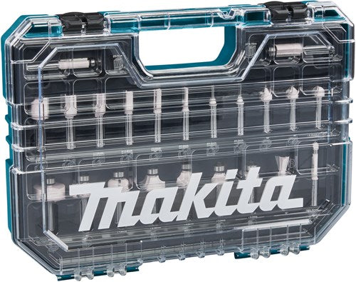 Accessori Makita d-74778 | set di fresatura | 8 mm | 22 pezzi | in custodia di plastica - d-74778