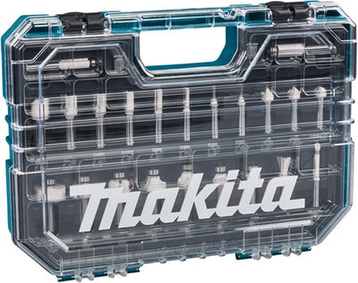 Accesorios Makita d-74778 | juego de fresado | 8 mm | 22 piezas | en estuche de plástico - d-74778