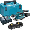 Makita dbo380rtj | lijadora orbital inalámbrica | 18v | iones de litio | 2 baterías de 5,0 ah + cargador rápido | en mbox-dbo380rtj
