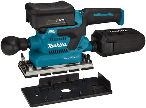 Makita dbo381zu | levigatrice orbitale a batteria | 18v| ioni di litio | con trasmettitore aws | senza caricabatteria - dbo381zu