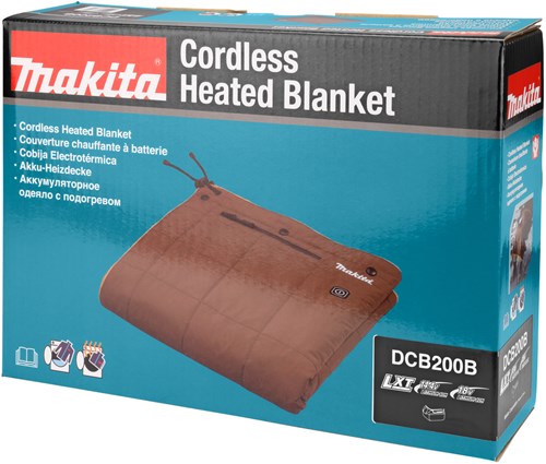Coperta riscaldata Makita DCB200B senza batterie e caricabatterie, incluso adattatore LXT - DCB200B